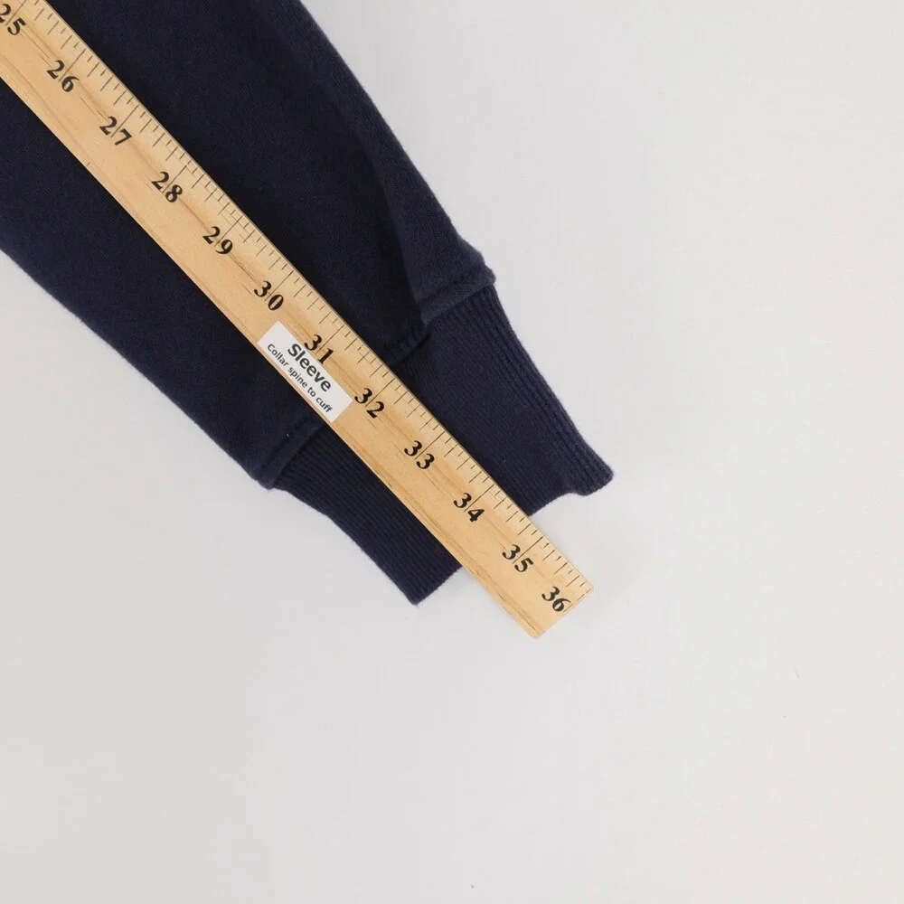 The North Face Sweatshirt Mens L Navy Blue Snap Neck Pullover Fleece Long Sleeve